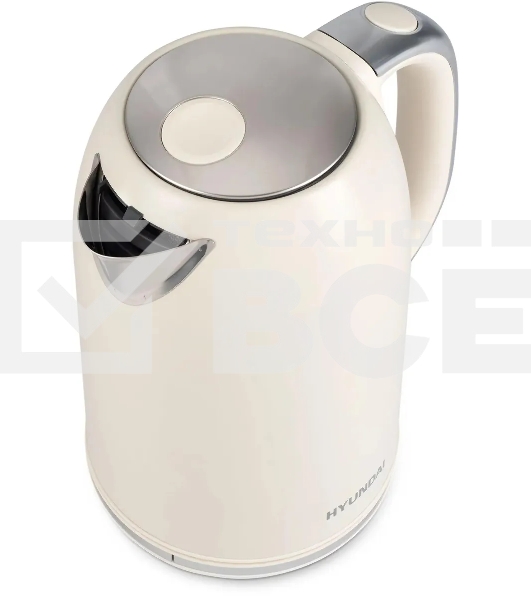 Чайник электрический Hyundai HYK-S9900 1.7л. 2200Вт молочный/серебристый корпус: металл