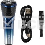 Электробритва роторная Hyundai H-SH8089 реж.эл.:3 питан.:аккум. голубой, фото2