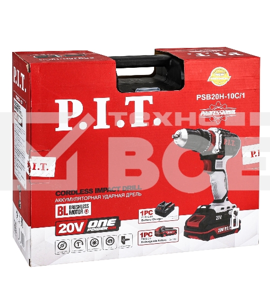 Дрель ударная P.I.T. PSB20H-10C/1 X-DRIVER патрон:быстрозажимной реверс (PSB20H-10C/1)