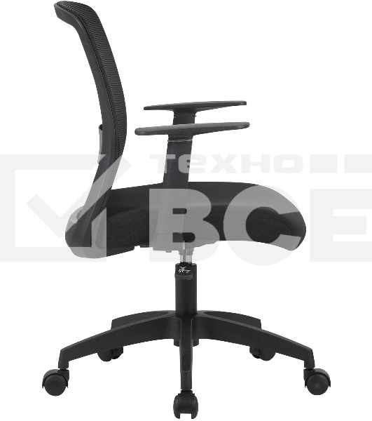 Кресло компьютерное Cactus CS-MC333-BK черный, сиденье черный, сетка/ткань, низк.спин. крестов. пластик, пластик черный