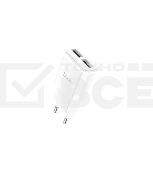 Блок питания (сетевой адаптер) HOCO C88A Star два порта USB, 2.4A, 10.8W белый