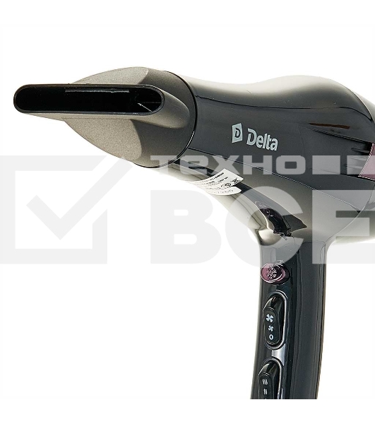 Фен Delta DL-0908 черный 2кВт, ДИФФУЗОР