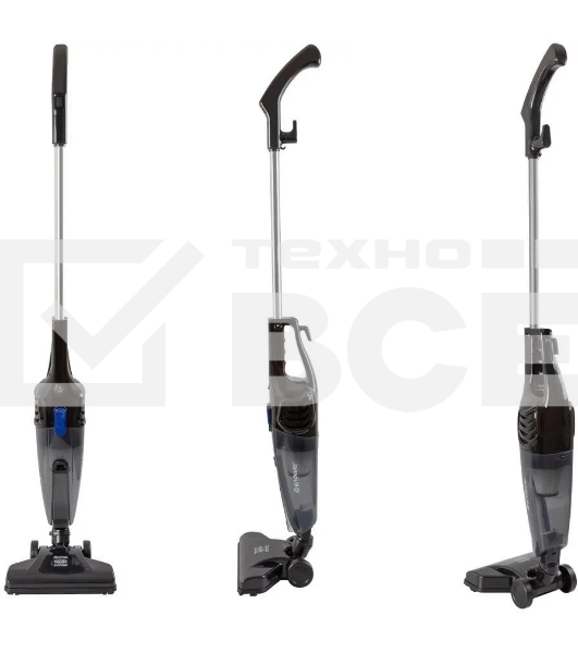 Пылесос вертикальный Endever VC-286 серый, питание от сети, 100 Вт, уборка сухая, пылесборник 1.5 л