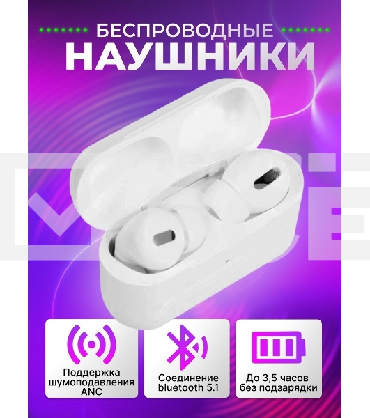 Наушники HOCO EW05 Plus беспроводные оригинальной серии с док станцией TWS, ANC, BT 5.1 белый