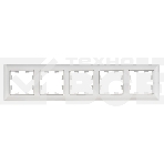 Рамка 5-м IEK BR-M52-12-K91 BRITE РУ-5-БрАБ арктич. бел./бел., фото3