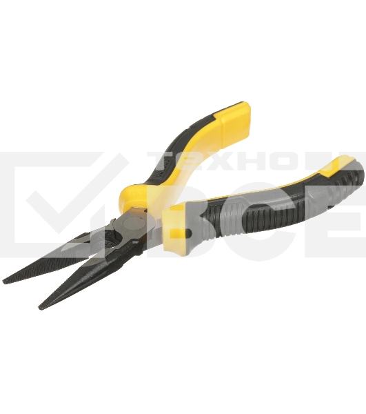 Удлиненные плоскогубцы Deli DL0101 160 мм, двухкомпонентная прорезиненная рукоять