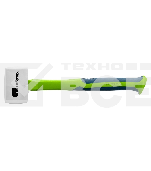 Киянка резиновая Сибртех 450 г, белая резина, фибергласовая рукоятка