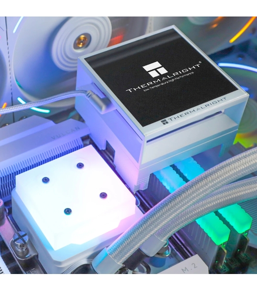 Водяное охлаждение для процессора Thermalright Hyper Vision 360 (360mm, LED, White, ARGB/Fans: 3x120mm, 69CFM, 27dBA, 2150RPM/Pump height 68mm, 6400RPM, Rad thickness 27mm/S: 1700, 1200, 1851, 115X, 2011, 2066, AM5, AM4)