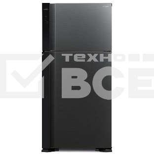 Холодильник Hitachi R-V660PUC7-1 BBK черный бриллиант двухкамерный инвертер 405/145л морозилка сверху