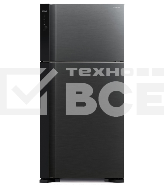 Холодильник Hitachi R-V660PUC7-1 BBK черный бриллиант двухкамерный инвертер 405/145л морозилка сверху