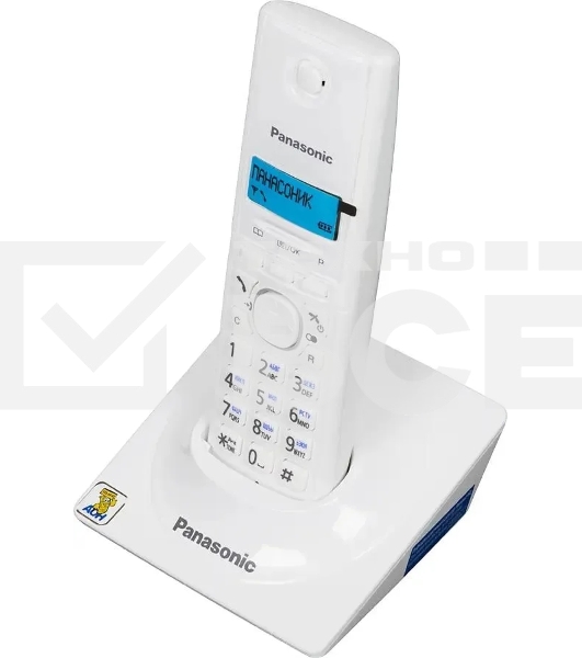 Телефон беспроводной (DECT) Panasonic KX-TG1711RUW (белый) {АОН, Caller ID,12 мелодий звонка,подсветка дисплея,поиск трубки}