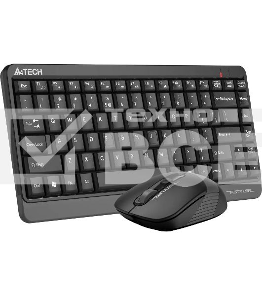 Комплект клавиатура+мышь A4Tech FStyler FG1110 беспроводной, USB, 2000 DPI, чёрный/серый