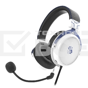 Наушники с микрофоном A4Tech Bloody M590i синий/белый 1м мониторные USB оголовье (M590I SPORTS NAVY)