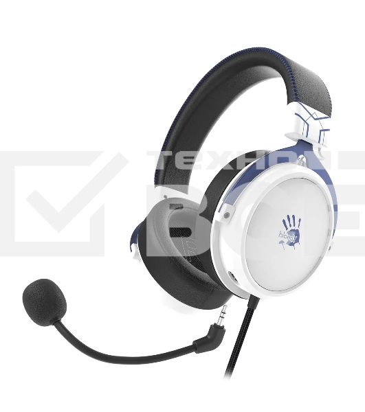 Наушники с микрофоном A4Tech Bloody M590i синий/белый 1м мониторные USB оголовье (M590I SPORTS NAVY)