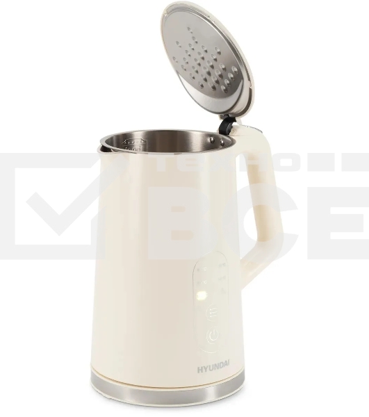 Чайник электрический Hyundai HYK-S3605 1.7л. 2200Вт кремовый корпус: металл