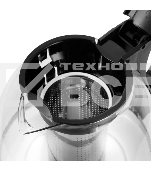 Чайный набор Kitfort КТ-6180 2л. 1500Вт черный (корпус: стекло)