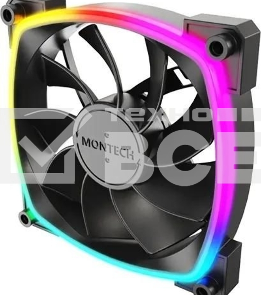 Вентилятор для корпуса Montech RX120 Reverse ARGb 120х120x25 черный 4-pin 27дБ (RX120 PWM BLACK) Ret