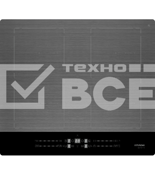 Индукционная варочная поверхность Hyundai HHI 6786 GR серебристый