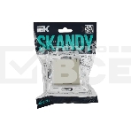 Розетка 1-местная IEK SKANDY SK-R11B (SK-R16-16-44-K10) с заземлением, с защитными шторками и крышкой 16А IP44, бежевый, фото2