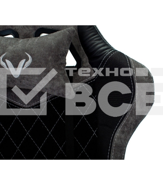 Кресло игровое Бюрократ VIKING 7 KNIGHT B FABRIC черный текстиль/эко.кожа крестовина металл/пластик