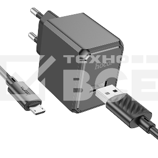 Сетевое зарядное устройство HOCO (6942007603584) для micro USB CS11Am, черный