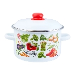 Кастрюля Appetite 1RD201M Veggies эмалированная сталь, цилиндрическая 4 л, фото 1