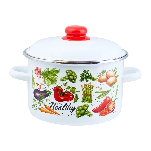 Кастрюля Appetite 1RD201M Veggies эмалированная сталь, цилиндрическая 4 л