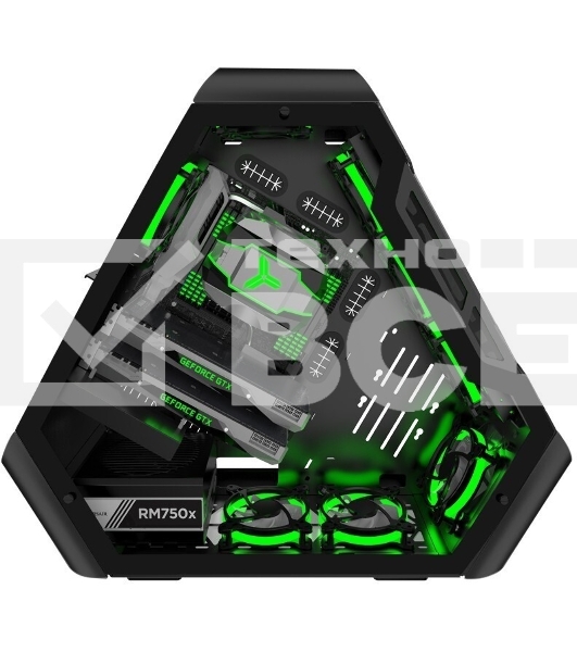 Компьютерный корпус JONSBO TR03-G Black без БП, боковая панель из закаленного стекла, mini-ITX, micro-ATX, ATX, черный