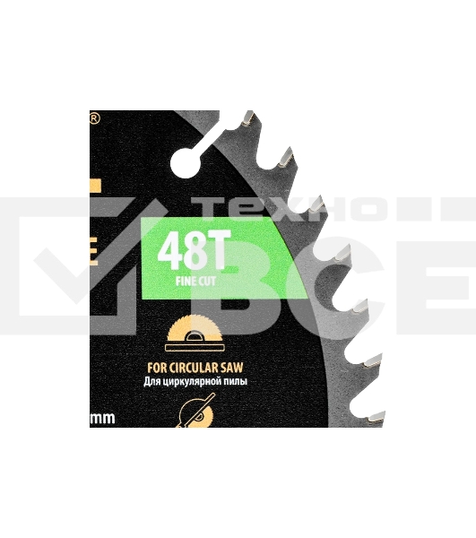 Пильный диск по дереву Denzel ф190 х 30 мм, 48 зубьев 733417