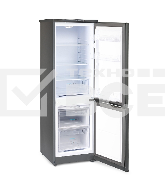 Холодильник Бирюса W418 графит двухкамерный 125/55л морозилка снизу