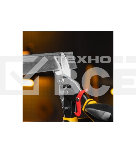 Ножницы по металлу Denzel 270 мм, прямой и левый рез,сталь-СrMo, трехкомп.рук-ки