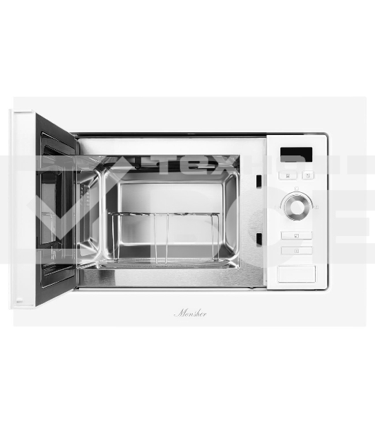 Микроволновая печь встраиваемая MONSHER 201 W 20 л, 800-1250 Вт, гриль, 8 программ, белый