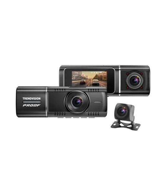 Видеорегистратор TrendVision Proof Ultra, 3840x2160, 2', с камерой заднего вида, GPS, Wi-Fi, G-сенсор, датчик движения