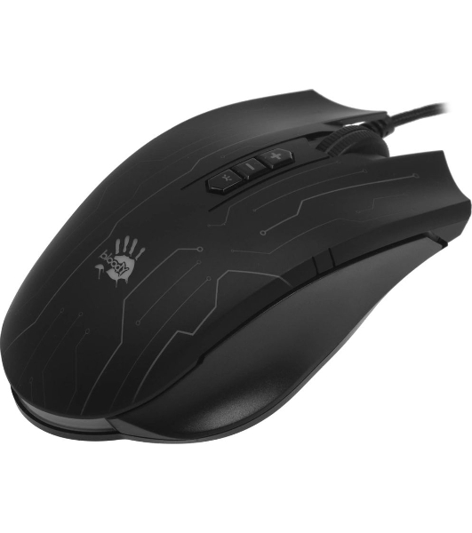 Мышь проводная A4Tech Bloody Q82 черный, 3200 dpi, USB, кнопки - 8