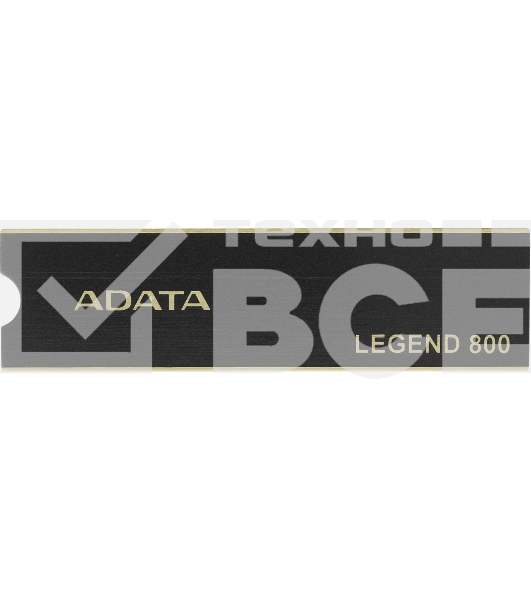 Накопитель SSD ADATA LEGEND 800, 1Tb, PCIe 4.0 x4, M.2 2280, NVMe, R/W 3500/2200, с радиатором