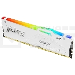Оперативная память Kingston Fury Beast, DDR5, 16GB (1x16GB), 6000MHz, CL36, DIMM, с радиатором, RGB, белый, фото10