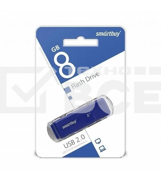 Флешка USB Smartbuy R/W Dock USB 8Gb SB8GbDK-B