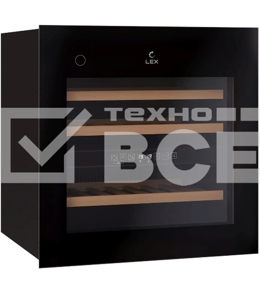 Винный шкаф LEX LWD6036BL dual zone PP 1-нокамерн. черный (CHAT500008)