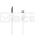 Кабель аудио MORE CHOICE (4610196409820) UK28i AUX 3.5мм Lightning 8-pin 1м, белый, фото4