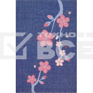 Блокнот Moleskine LIMITED EDITION SAKURA LESU08MM710BOX Pocket 90x140мм, обложка текстиль, 160 страниц, линейка, подарочная коробка, синий, 2025