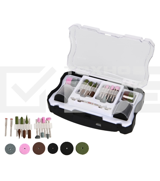 Набор оснастки для гравера (102 шт) Deli DH-ZMT04-EH1 хвостовик 3,2мм, пласт. кейс