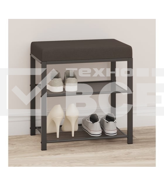 Банкетка ЗМИ Торонто 13S каркас графит, сиденье серый БТ13СГрС