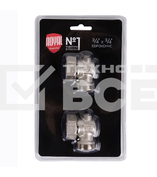 Набор нижнего подключения Royal Thermo угловой раздельный 3/4х3/4ЕК