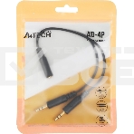 Адаптер аудио A4Tech AD-4P Jack 3.5 (f)/2xJack 3.5 (m) 0.2м. черный, фото2