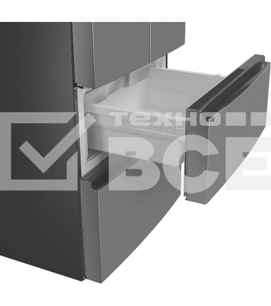 Холодильник Maunfeld MFF180NFSE01 нержавеющая сталь трехкамерный 224/113л морозилка снизу, No Frost