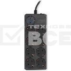 Сетевой фильтр Ippon BK-8-EU-3-16-B 3м (8 розеток) черный (коробка), фото 1