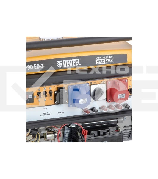 Электрогенератор бензиновый Denzel PS 90 ED-3, 9 кВт, 85 дБ, 90 кг