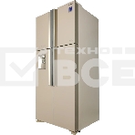 Холодильник Hitachi R-W660PUC7 GBE бежевый стекло двухкамерный инвертер 396/144л морозилка сверху, No Frost, Side by Side, фото2