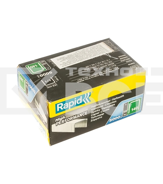 Плоские скобы RAPID 10 мм, супертвердые, профессиональные тип 140 (G / 11 / 57), 5000 шт