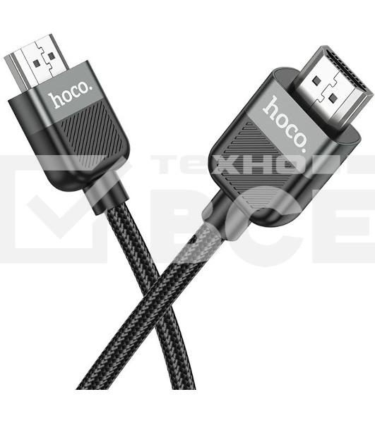 Кабель Hoco US09 ver2.0 HDMI (m) HDMI (m) 2м черный (пакет)